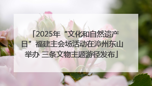 2025年“文化和自然遗产日”福建主会场活动在漳州东山举办 三条文物主题游径发布