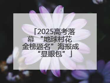2025高考落幕 “地球村花 金榜题名”海报成“显眼包”