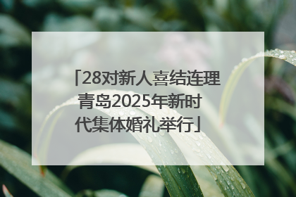 28对新人喜结连理 青岛2025年新时代集体婚礼举行