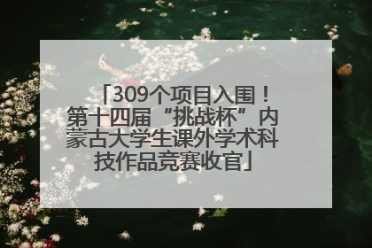 309个项目入围！第十四届“挑战杯”内蒙古大学生课外学术科技作品竞赛收官