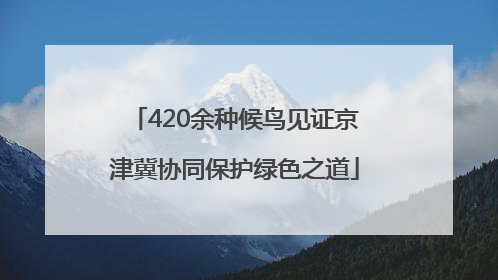420余种候鸟见证京津冀协同保护绿色之道