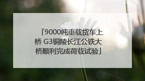 9000吨重载货车上桥 G3铜陵长江公铁大桥顺利完成荷载试验