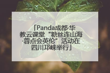 Panda成都·华教云课堂“糖丝连山海·蓉点会英伦”活动在四川邛崃举行